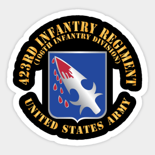 423rd Infantry Regiment - US Army w DUI X 300 Sticker